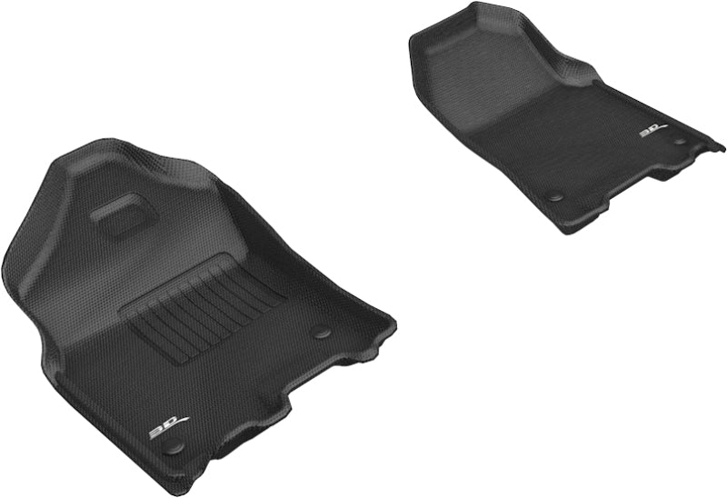 3D MAXpider 2019-2020 Dodge Ram 1500 Crew Cab/Quad Cab Kagu 1st Row Floormat - Black-Floor Mats - Rubber-3D MAXpider