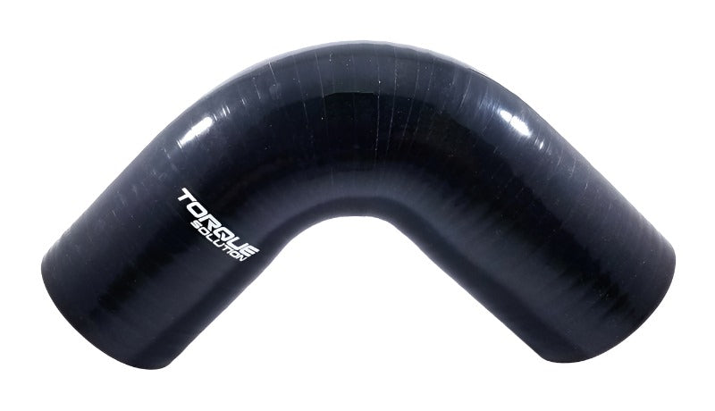 Torque Solution 90 Degree Silicone Elbow: 3 inch Black Universal-Silicone Couplers & Hoses-Torque Solution