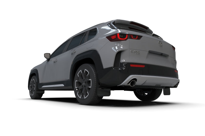 Rally Armor - 2024 Mazda CX-50 Black UR Mud Flap W/White Logo (Will Not Fit CX-5)-Mud Flaps-Rally Armor