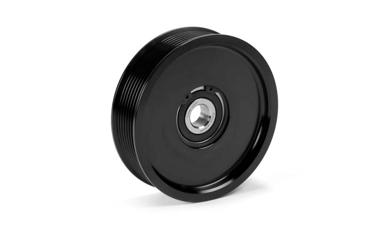 Fleece Performance 03-18 Dodge 2500/3500 Cummins Upper Fan Pulley Idler (Black Contrast) - Fleece Performance FPEFPE-34657-BL