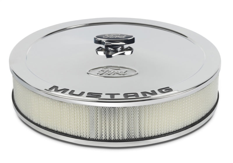 Ford Racing Air Cleaner Kit - Chrome w/Mustang Emblem - Ford Racing FRP302-361