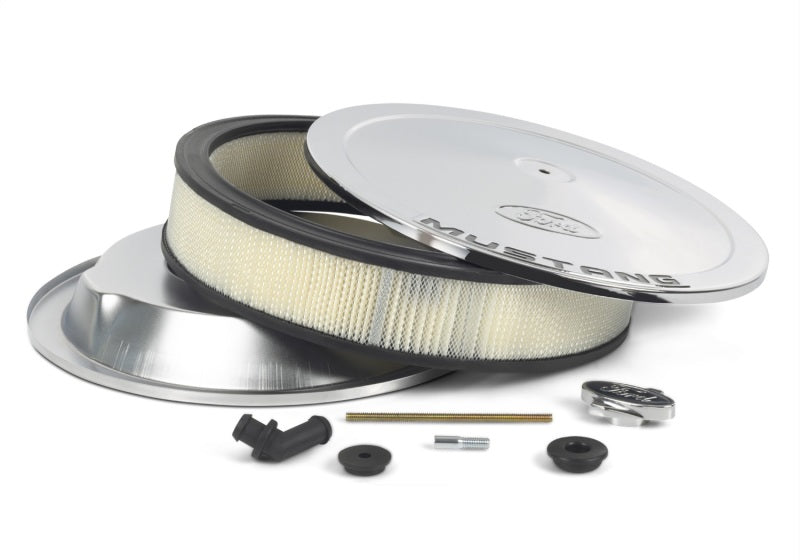 Ford Racing Air Cleaner Kit - Chrome w/Mustang Emblem - Ford Racing FRP302-361