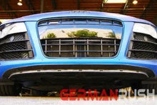 Load image into Gallery viewer, German Rush front splitter in carbon fiber installed on a 2007-2015 Audi R8, image 1