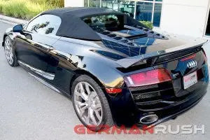 German Rush rear wing in carbon fiber installed on a 2009-2015 Audi R8 Spyder, image 1