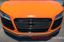 Load image into Gallery viewer, German Rush Dual Carbon Fiber Front Splitter for 2007-2015 Audi R8 - German Rush GR8CFGRDFS0715-FG