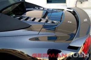 German Rush rear engine vents in carbon fiber installed on a 2009-2015 Audi R8 Spyder, image 1