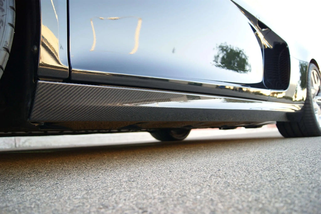 German Rush side skirts in carbon fiber detail on a 2007-2015 Audi R8, image 2
