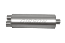 Load image into Gallery viewer, Gibson SFT Superflow Dual/Center Round Muffler - 8x24in/3in Inlet/4in Outlet - Stainless Gibson GIB788050S