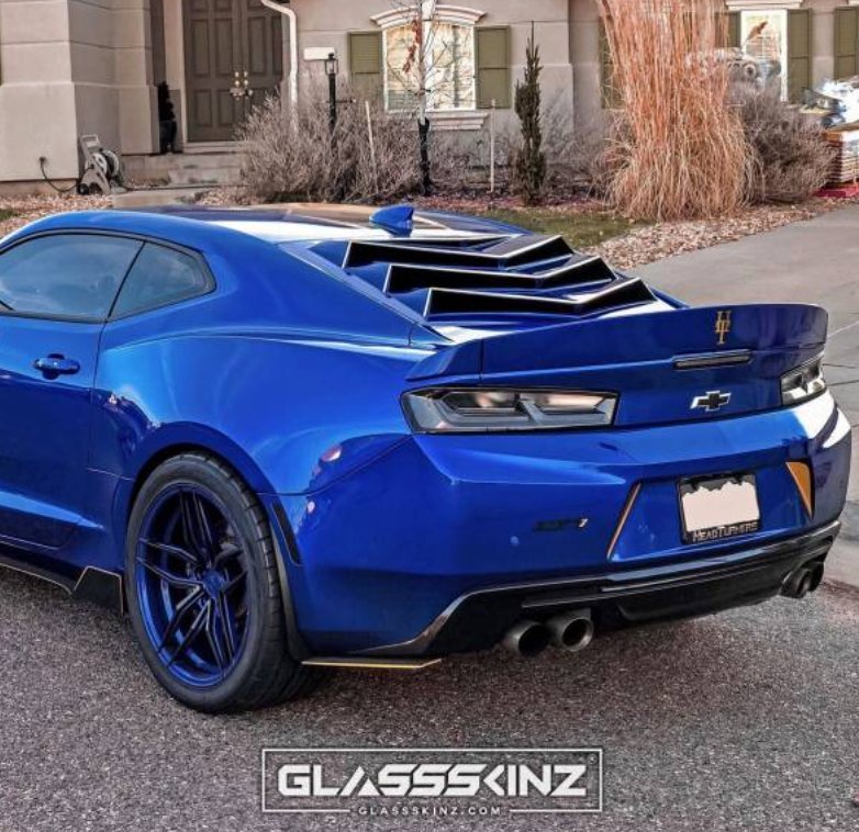 2010-2015 Chevrolet Camaro Louvers Bakkdraft - GlassSkinz 1CAM5BAKKDRAFT-RAWGB