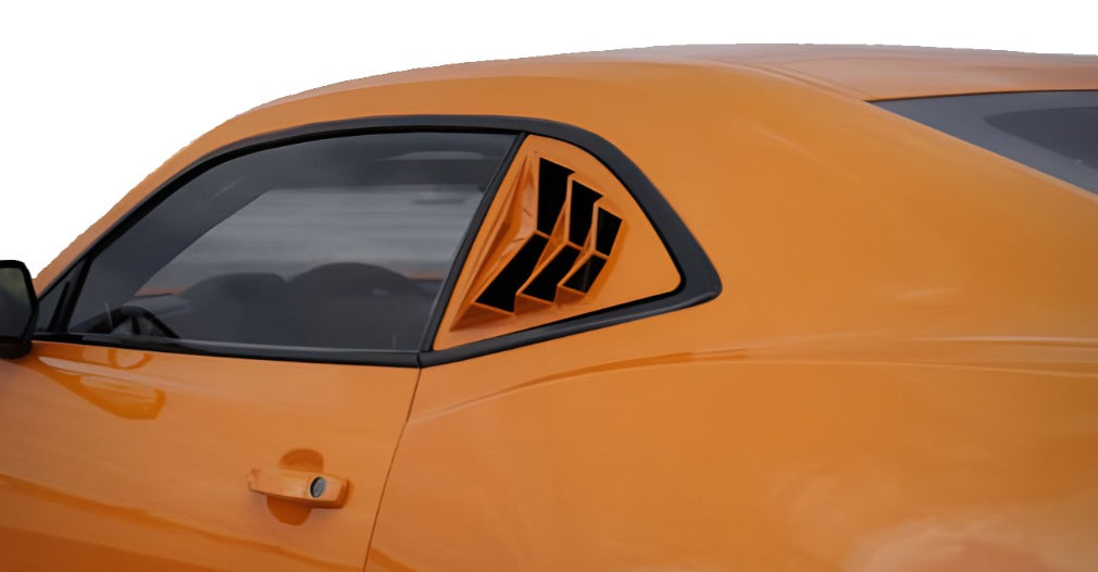 2010-15 Chevrolet Camaro Quarter Louvers - GlassSkinz CAM5BAKKDRAFT-QTR-RAWGB