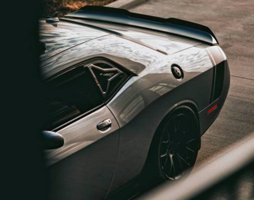 2008-2023 Dodge Challenger Torch Quarter Louvers - GlassSkinz TORCH-QTR-RAWGB