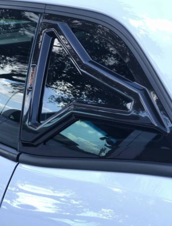 2008-2023 Dodge Challenger Torch Quarter Louvers - GlassSkinz TORCH-QTR-RAWGB