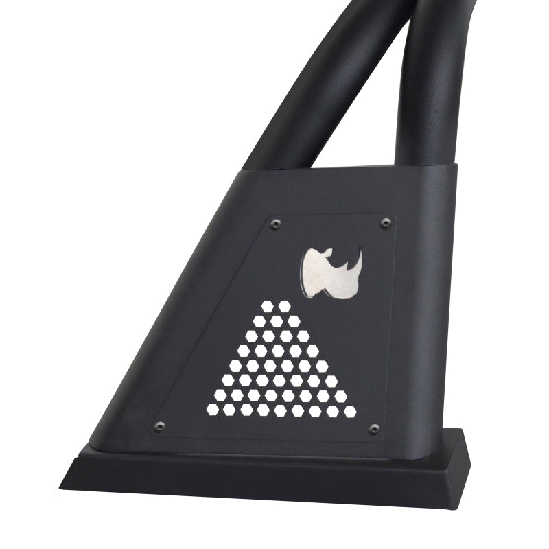 Close-up of Go Rhino textured black powder coat finish