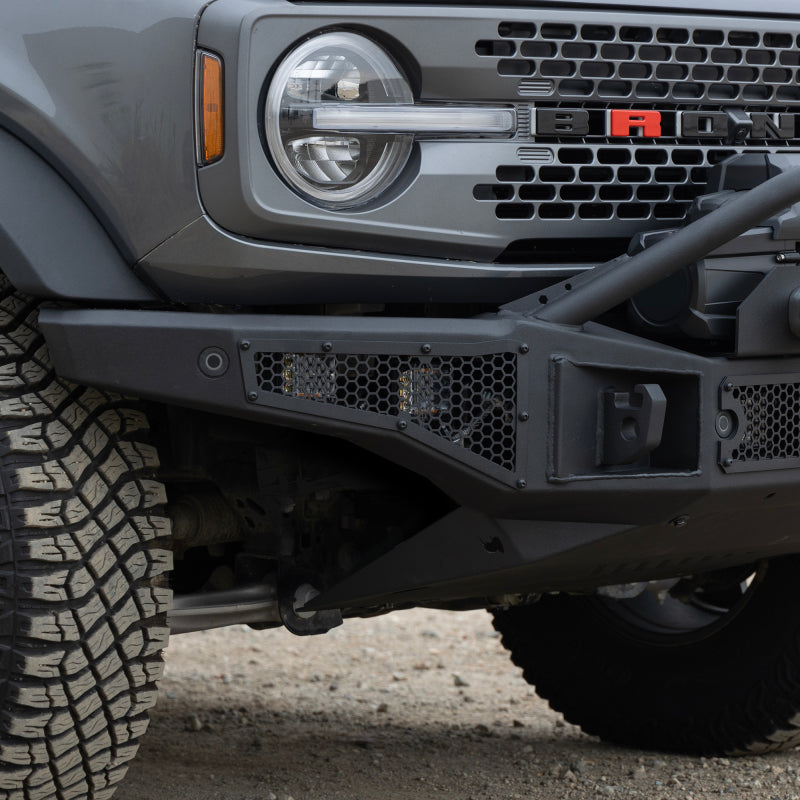Go Rhino 21-24 Ford Bronco (2 and 4 Door) Rockline Full Width Bumper w/ Overrider Bar - Go Rhino GOR331401T