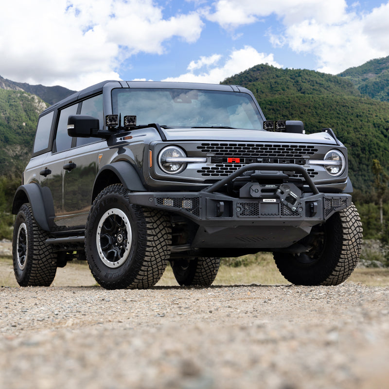 Go Rhino 21-24 Ford Bronco (2 and 4 Door) Rockline Full Width Bumper w/ Overrider Bar - Go Rhino GOR331401T