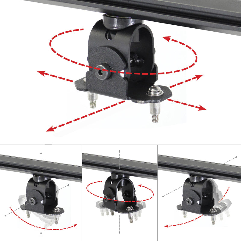 Go Rhino Adjustable Multi-Axis Mounting Kit for SRM Rack - Go Rhino GOR5910000T