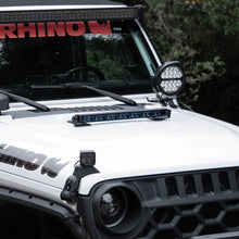 Load image into Gallery viewer, Go Rhino Xplor Blackout Combo Series Sgl Row LED Light Bar w/Amber (Side/Track Mount) 20.5in. - Blk - Go Rhino GOR751052012CS