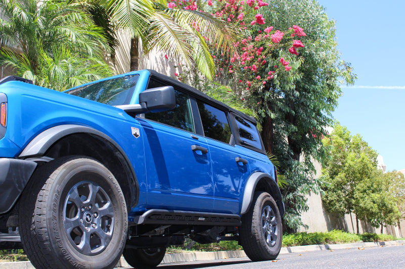 Go Rhino 21-24 Ford Bronco 4WD 4dr (Excl. Bronco Sport) Frame Mount Sliders - Tex. Blk - Go Rhino GORFS4129T