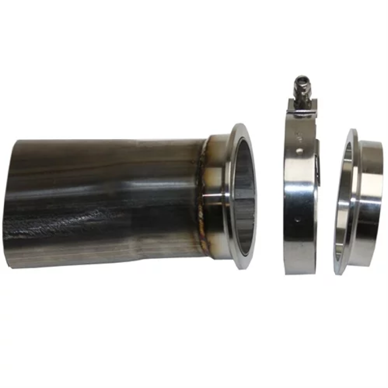Granatelli 3in Round to 3in Oval Exhaust Pipe Adapter w/V-Band Connection - Granatelli Motor Sports GMS313533