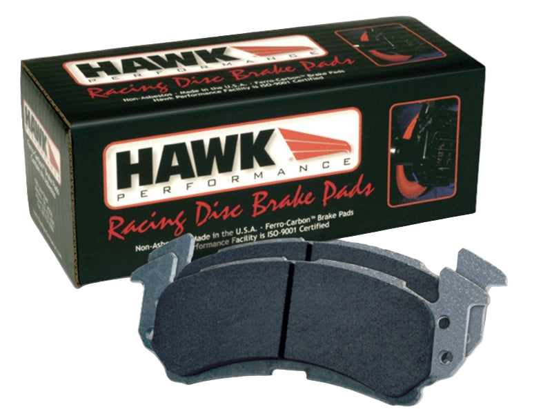 Hawk Blue 9012 rear pads installed in R35 GT-R Brembo 4-piston caliper