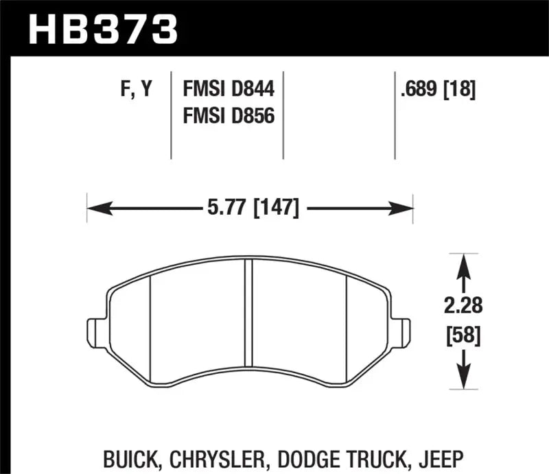 Hawk HPS Street Brake Pads - Hawk Performance KHB373F.689
