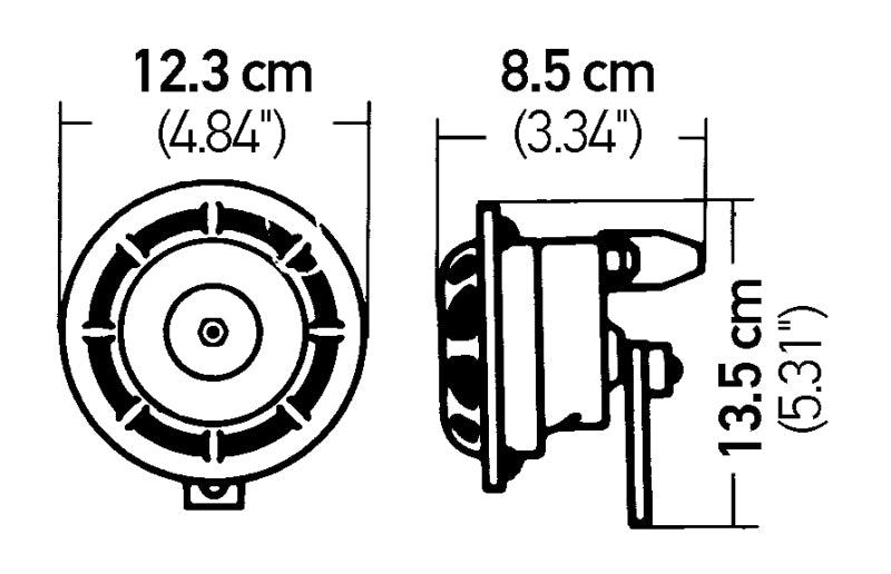 Hella Supertone Horn Set 24V 84w Black - Hella LA003399101