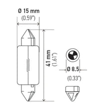 Load image into Gallery viewer, Hella Bulb 6480 24V 18W SV8.5-8 T4.625 15x43mm - Hella LA6480