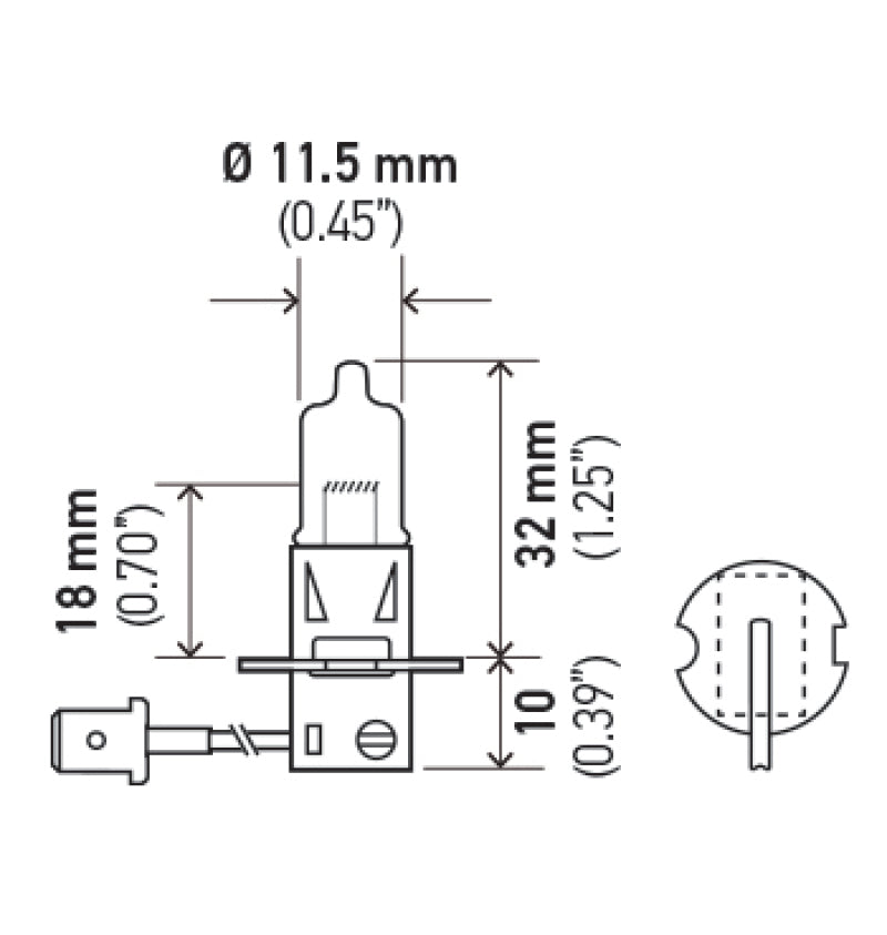 Hella H3 Halogen Bulb *Must Order Qty 10* - Hella LAH3