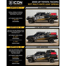 Load image into Gallery viewer, ICON 2005+ Toyota Tacoma Multi Rate RXT Leaf Pack w/Add In Leaf ICON ICO158505