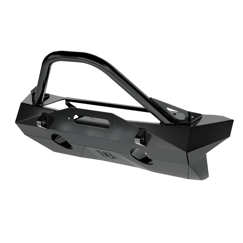 ICON 2018+ Jeep Wrangler JL / 2020+ Jeep Gladiator JT Pro Recessed Impact Front Bumper w/Bar & Tabs ICON ICO25244