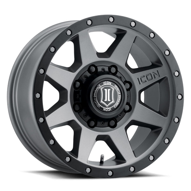 ICON Rebound 17x8.5 8x6.5 13mm Offset 5.25in BS 121.4mm Bore Titanium Wheel ICON ICO1817858052TT