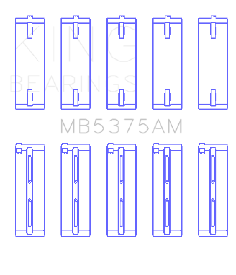 King Toyota 2ZZGE Crankshaft Main Bearing Set - King Engine Bearings GMB5375AM