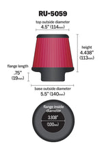 Load image into Gallery viewer, K&amp;N Universal Clamp-On Air Filter 3-15/16in FLG / 5-1/2in B / 4-1/2in T / 4-7/16in H K&amp;N Engineering KNNRU-5059