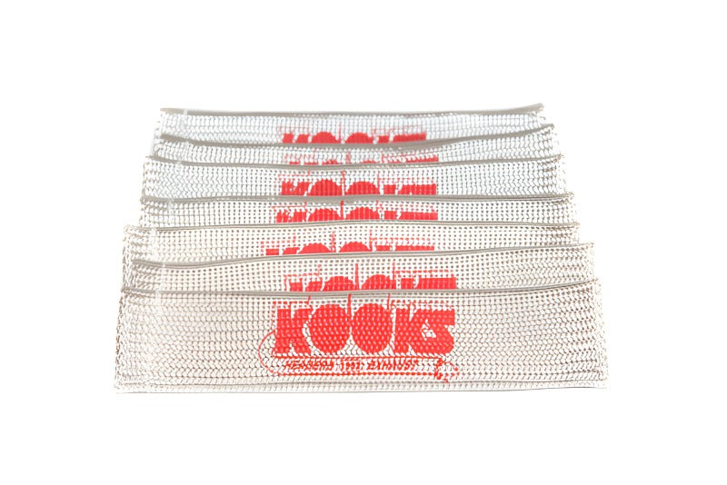 Kooks 750201 universal spark plug boot heat sleeves natural with red logo set of 8