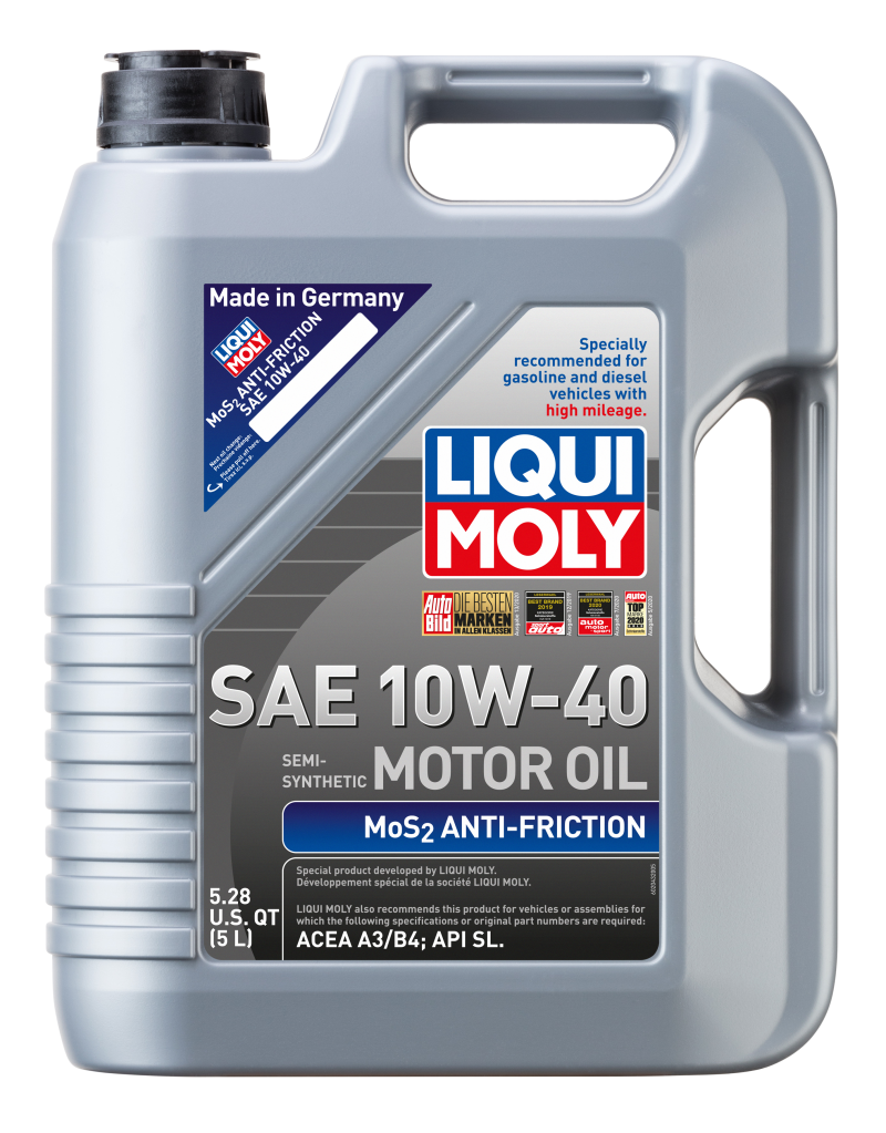 LIQUI MOLY MoS2 Antifriction SAE 10W-40 5L (Case of 4) - LIQUI MOLY LQM2043