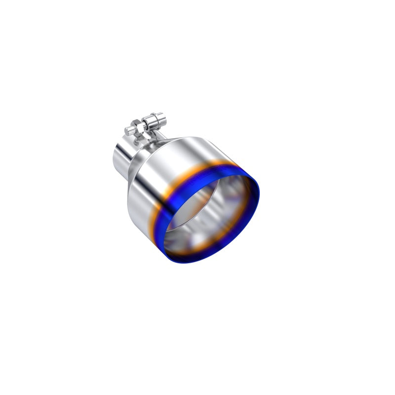 MBRP Univ. T304 Stainless Steel Burnt End Tip 2.5in ID / 5in OD / 6.5in Length Angle Cut Single Wall - MBRP PT5190BE