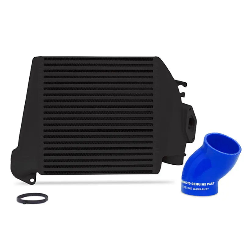 Mishimoto Mishimoto 08-14 Subaru WRX Top-Mount Intercooler Kit - Powder Coated Black & Blue Hoses