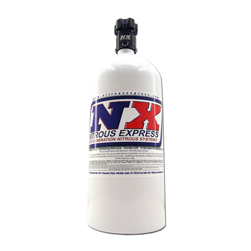 Nitrous Express 10lb Bottle w/Lightning 500 Valve -6 Bottle Nipple (6.89  DIA. X 20.19  TALL), product view 1