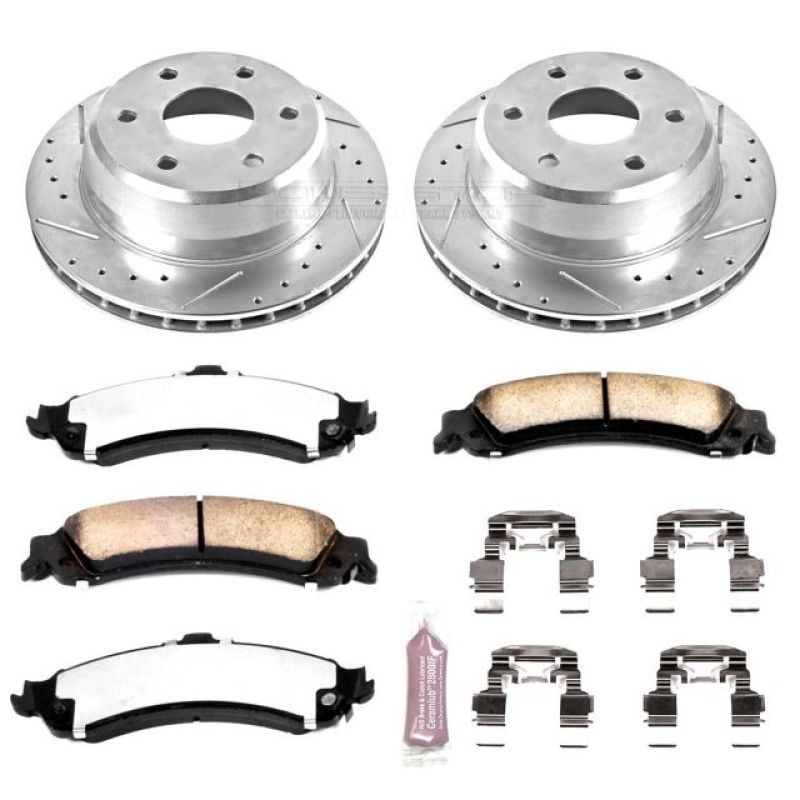Power Stop 02-06 Cadillac Escalade Rear Z36 Truck & Tow Brake Kit-PowerStop-PSBK2046-36