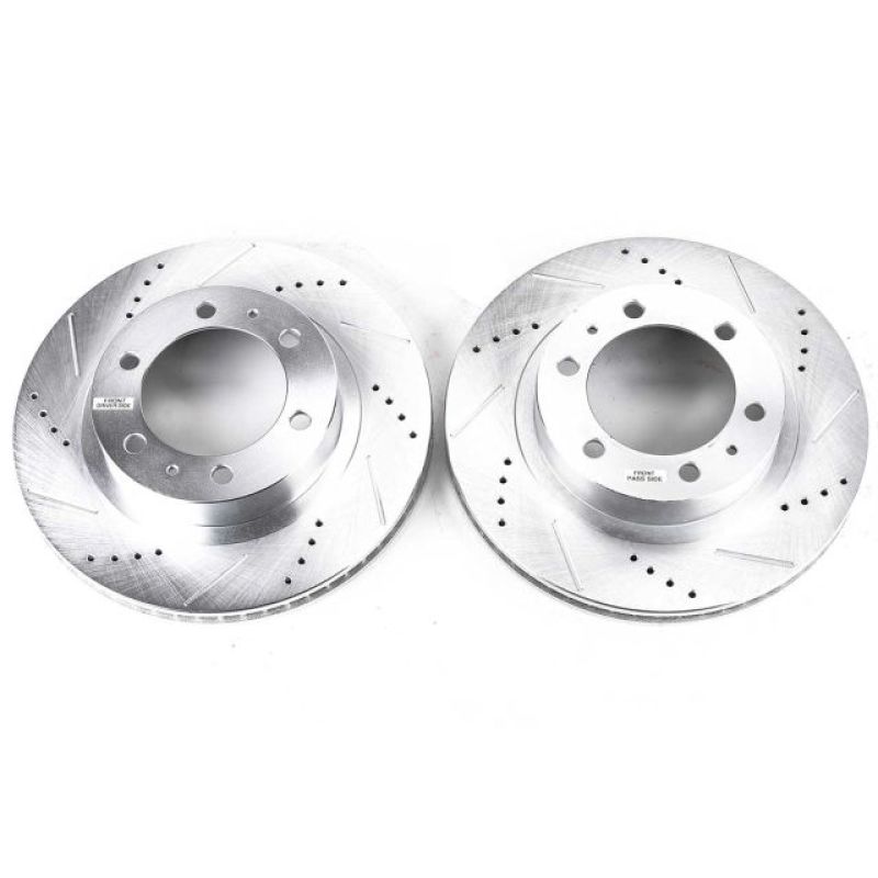 Power Stop 03-09 Toyota 4Runner Front Evolution Drilled & Slotted Rotors - Pair-PowerStop-PSBJBR1121XPR