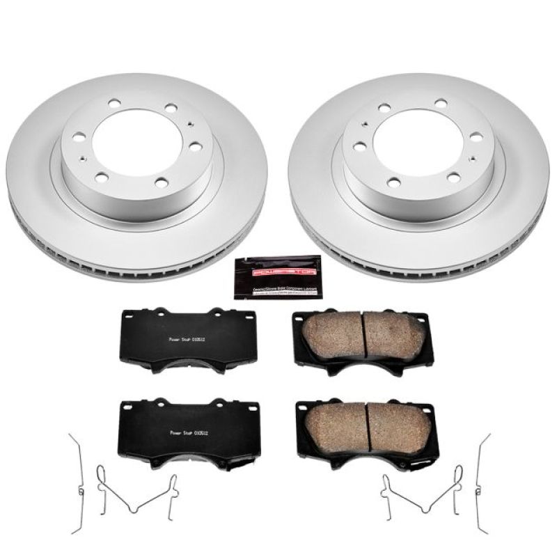 Power Stop 03-09 Toyota 4Runner Front Z17 Evolution Geomet Coated Brake Kit-PowerStop-PSBCRK137