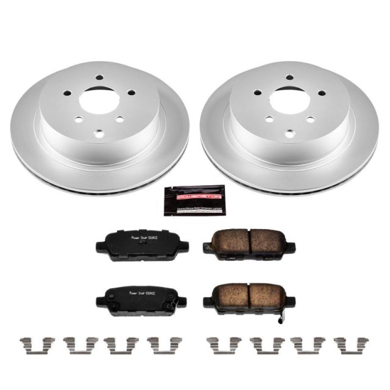 Power Stop 03-12 Infiniti FX35 Rear Z17 Evolution Geomet Coated Brake Kit-PowerStop-PSBCRK2427