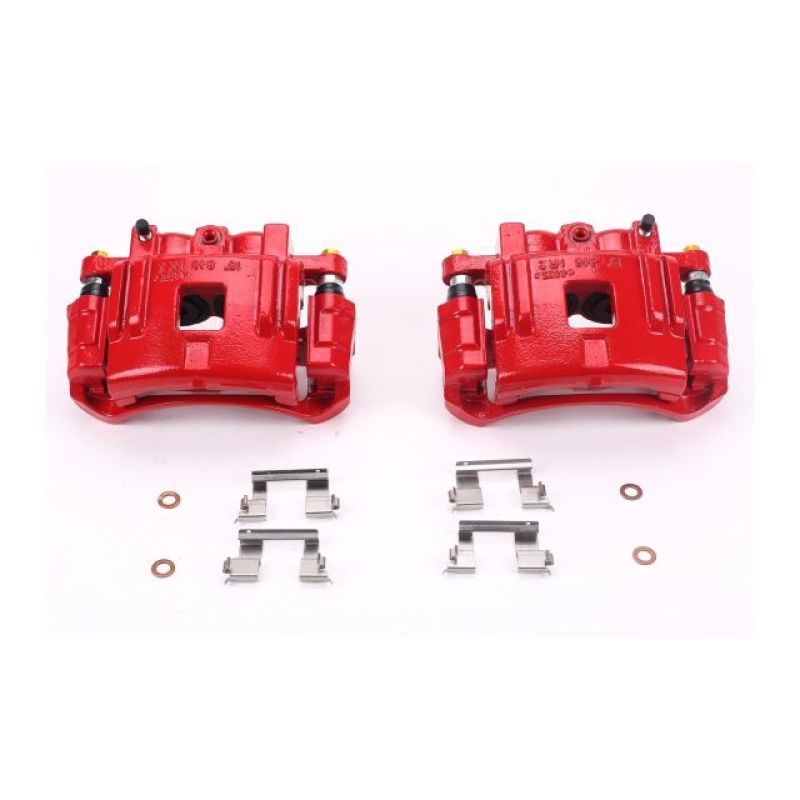 Power Stop 04-08 Chevrolet Colorado Front Red Calipers w/Brackets - Pair-PowerStop-PSBS4938
