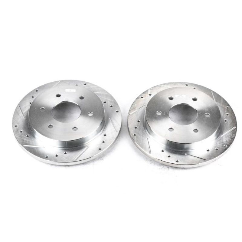 Power Stop 04-10 Infiniti QX56 Rear Evolution Drilled & Slotted Rotors - Pair-PowerStop-PSBJBR994XPR