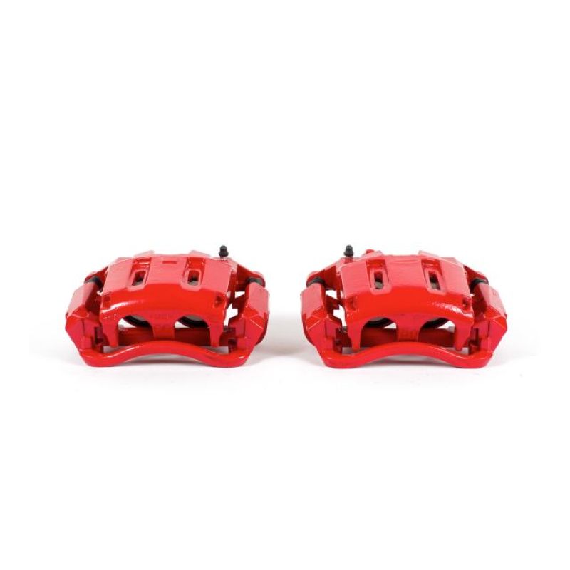 Power Stop 05-12 Ford F-350 Super Duty Front Red Calipers w/Brackets - Pair-PowerStop-PSBS4996