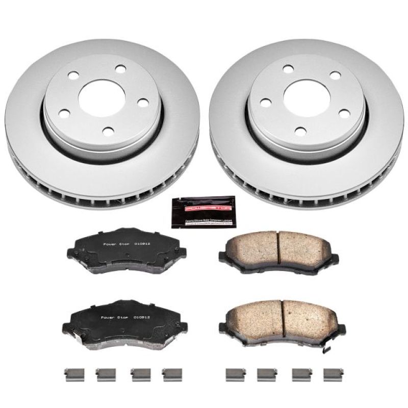 Power Stop 07-17 Jeep Wrangler Front Z17 Evolution Geomet Coated Brake Kit-PowerStop-PSBCRK3097