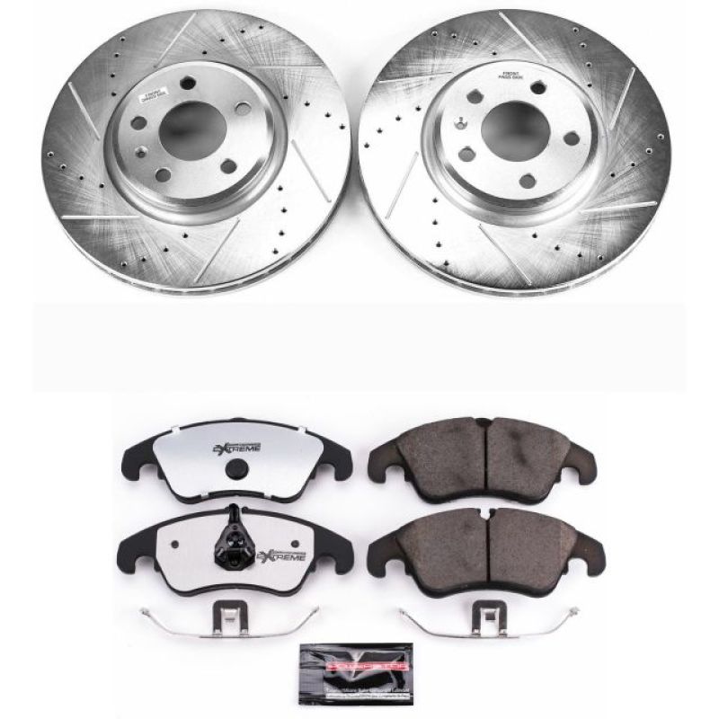 Power Stop 09-11 Audi A4 Front Z26 Street Warrior Brake Kit-PowerStop-PSBK5752-26