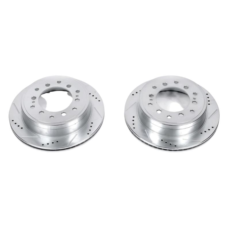 Power Stop 10-19 Lexus GX460 Rear Evolution Drilled & Slotted Rotors - Pair-PowerStop-PSBJBR1396XPR