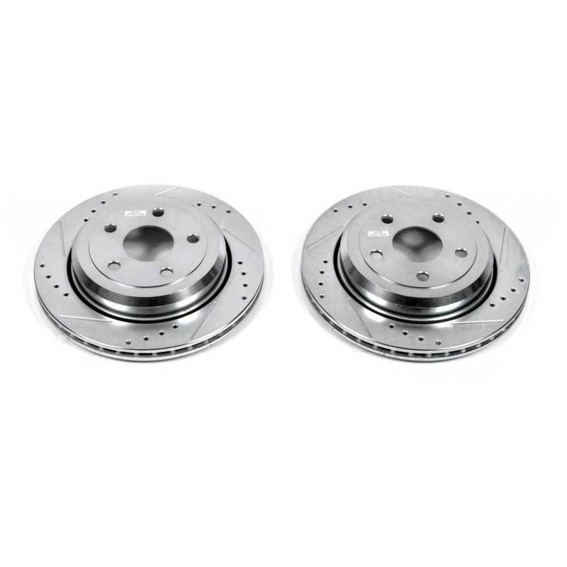 Power Stop 11-19 Dodge Durango Rear Evolution Drilled & Slotted Rotors - Pair-PowerStop-PSBAR83077XPR