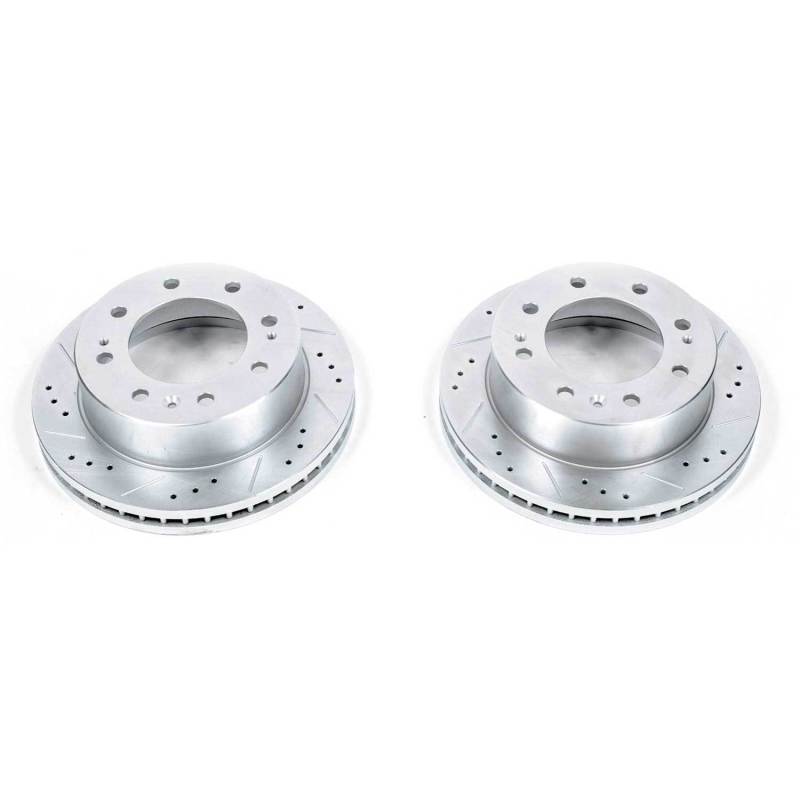 Power Stop 11-21 GMC Sierra 3500 HD Front Drilled & Slotted Rotor - Pair-PowerStop-PSBAR82153XPR